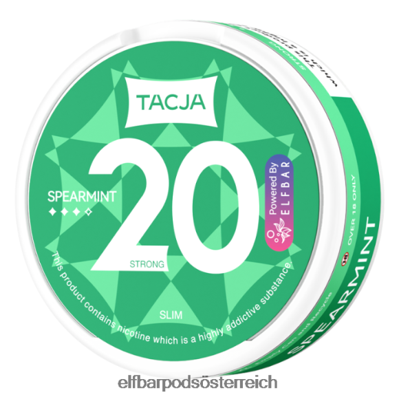 Elf Bar Pods Kaufen - ELFBAR Tacja Nikotinbeutel – grüne Minze – 1 Stück – 20 mg/g 4FBZB227