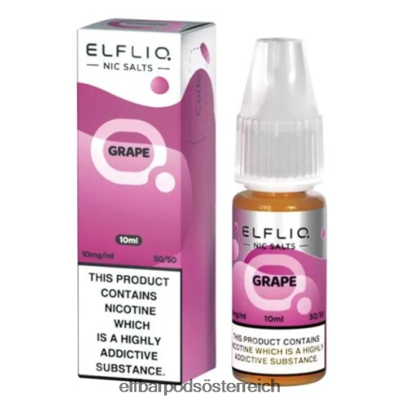 Elf Bar Pods Pink Bar - ELFBAR Elfliq-Nic-Salze – Traube – 10 ml – 5 mg 4FBZB190