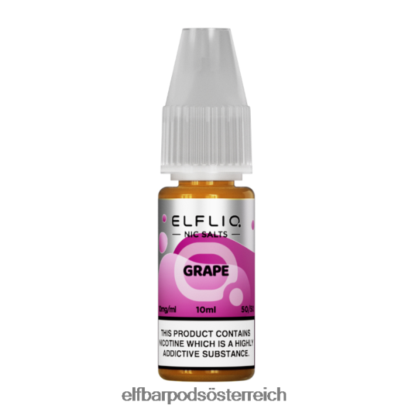 Elf Bar Pods Pink Bar - ELFBAR Elfliq-Nic-Salze – Traube – 10 ml – 5 mg 4FBZB190