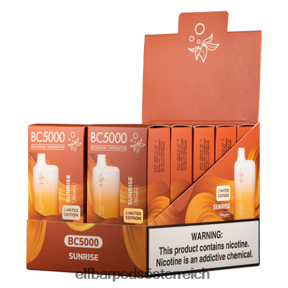 Elf Bar Pods - ELFBAR Sunrise BC5000 Verbraucher – 50 mg – einzeln 4FBZB282