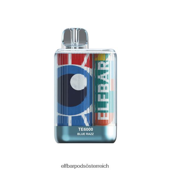 Elf Bar Pods Amazon - ELFBAR Bester Geschmack Einweg-Vape Te6000 Blue Razz Ice 4FBZB326 blaues Razz-Eis