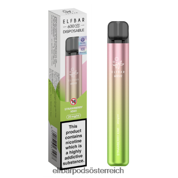 Elf Bar Pods Kaufen - ELFBAR 600v2 Einweg-Vaporizer – 20 mg 4FBZB3 Erdbeer-Kiwi