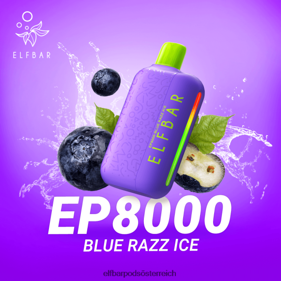 Elf Bar Pods Kaufen - ELFBAR Einweg-Vapor neue ep8000 Puffs 4FBZB367 blaues Razz-Eis