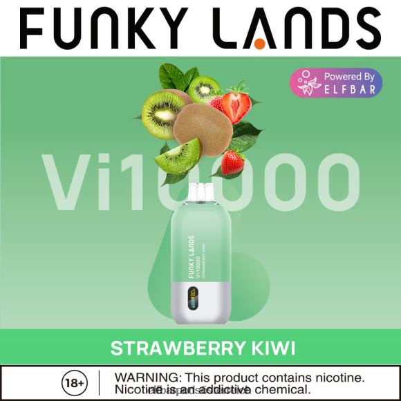 Elf Bar Pods Österreich - ELFBAR Funky Lands Einweg-Vape VI10000 Züge 4FBZB463 Erdbeer-Kiwi