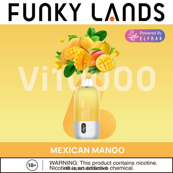 Elfbar Pods Geschmack - ELFBAR Funky Lands Einweg-Vape VI10000 Züge 4FBZB468 mexikanische Mango