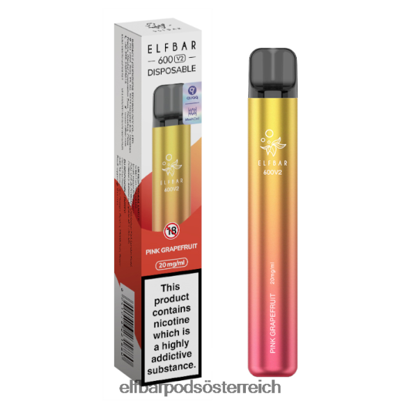 Elfbar Pods Ohne Nikotin - ELFBAR 600v2 Einweg-Vaporizer – 20 mg 4FBZB19 rosa Grapefruit