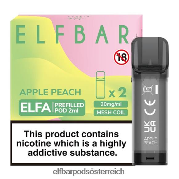 Elf Bar Pods Amazon - ELFBAR Elfa vorgefüllte Kapsel – 2 ml – 20 mg (2 Packungen) 4FBZB116 Apfel-Pfirsich - zum Schließen ins Bild klicken