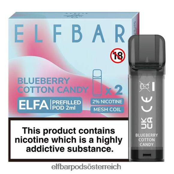 Elf Bar Pods Amazon - ELFBAR Elfa vorgefüllte Kapsel – 2 ml – 20 mg (2 Packungen) 4FBZB130 Erdbeertraube