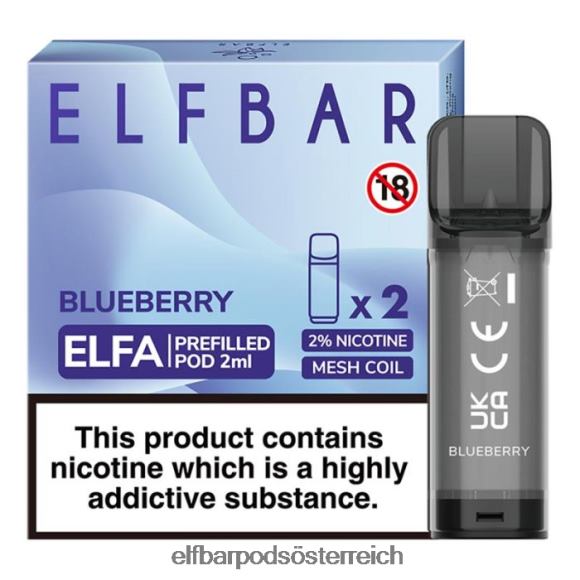 Elf Bar Pods Amazon - ELFBAR Elfa vorgefüllte Kapsel – 2 ml – 20 mg (2 Packungen) 4FBZB130 Erdbeertraube