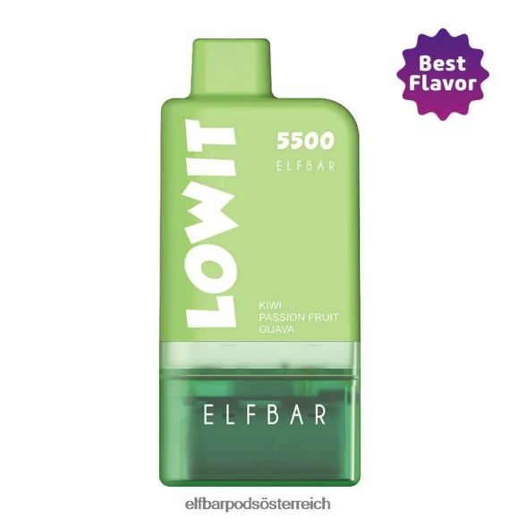 Elf Bar Pods Amazon - ELFBAR Vorgefülltes Pod-Kit Lowit 5500 2% Nic Kiwi Passionsfrucht Guave 4FBZB438 Kiwi-Passionsfrucht-Guava-Schote + grüne Batterie