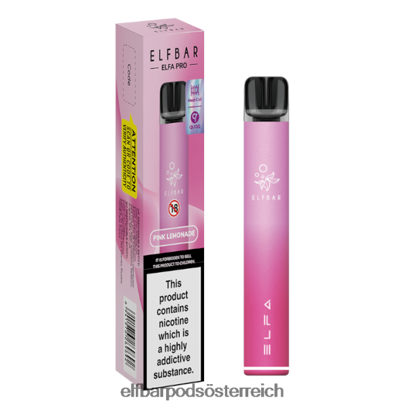 Elf Bar Pods - ELFBAR Elfa Pro Pod Kit – wiederaufladbar 4FBZB72 Pink + Pink Limonade vorgefüllte Schote - zum Schließen ins Bild klicken