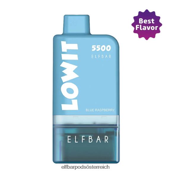 Elf Bar Pods - ELFBAR Vorgefülltes Pod-Kit Lowit 5500 2% Nic Blue Raspberry 4FBZB436 blaue Himbeere + blaue Batterie