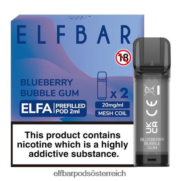 Elf Bar Pods Kaufen Amazon - ELFBAR Elfa vorgefüllte Kapsel – 2 ml – 20 mg (2 Packungen) 4FBZB126 Blaubeer-Kaugummi