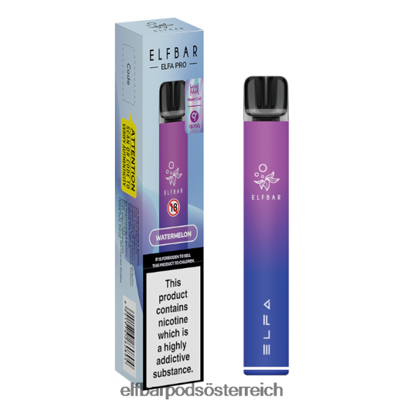 Elf Bar Pods Kaufen Österreich - ELFBAR Elfa Pro Pod Kit – wiederaufladbar 4FBZB67 Aurora Purple + vorgefüllte Wassermelonenkapsel