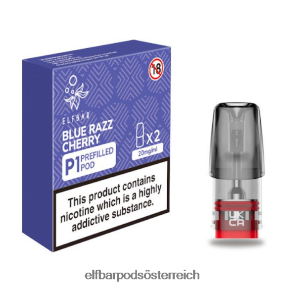 Elf Bar Pods Kaufen Österreich - ELFBAR Mate 500 P1 vorgefüllte Kapseln – 20 mg (2 Packungen) Blue Razz Cherry 4FBZB165