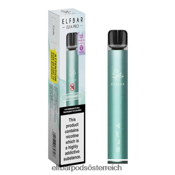 Elf Bar Pods Monkey - ELFBAR Elfa Pro Pod Kit – wiederaufladbar 4FBZB77 Twilight Cyan + Spearmint vorgefüllte Schote